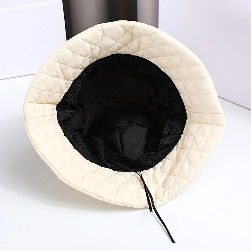 2023. Novi zimski crni šešir s kantom, ženska vintage karirana kapa s kantom za van, ultra lagani pamučni ribarski šešir, moderan, prijenosni