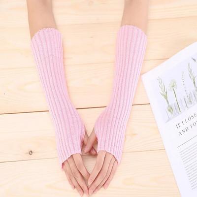 Új női karmelegítők japán fehér fekete gót kötött Kawaii ujjatlan kesztyűk boka csukló ujjak harajuku lányok anime kesztyűk