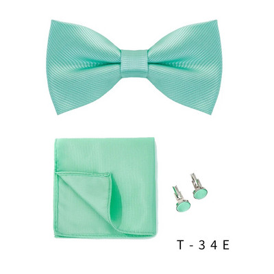 Csokornyakkendő szett 3db egyszínű csokornyakkendő férfiaknak Zseb négyzet alakú ingek Mandzsettagombok Nyak Pillangó Öltöny Vállalkozási Esküvői Dísz nyakkendő