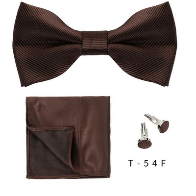 Csokornyakkendő szett 3db egyszínű csokornyakkendő férfiaknak Zseb négyzet alakú ingek Mandzsettagombok Nyak Pillangó Öltöny Vállalkozási Esküvői Dísz nyakkendő