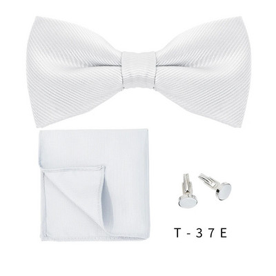 Csokornyakkendő szett 3db egyszínű csokornyakkendő férfiaknak Zseb négyzet alakú ingek Mandzsettagombok Nyak Pillangó Öltöny Vállalkozási Esküvői Dísz nyakkendő