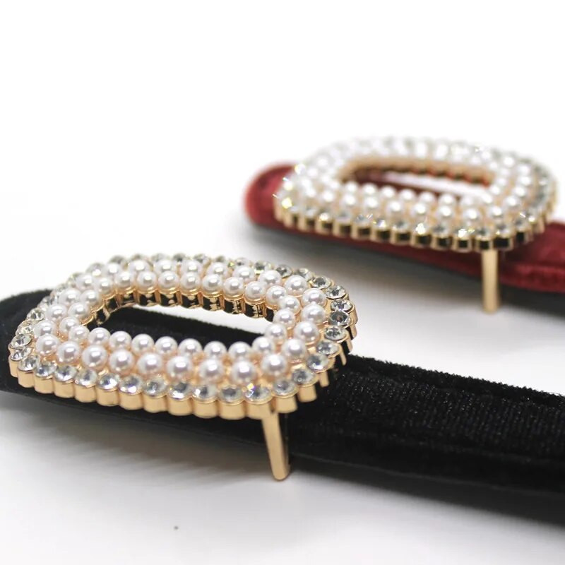 Ženski remen od baršunaste PU kože, modni trend, svestrani dodaci za haljine, gotički retro korzet, uski pojas s kopčom od kamenčića