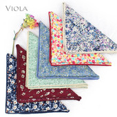 Graži 27 cm gėlėmis marginta nosinė 100 % medvilnės moteriška ir vyriška kišeninė kvadratinė suknelė smokingo kostiumas Hankie peteliškės priedas, dovana