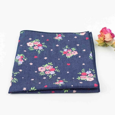 Graži 27 cm gėlėmis marginta nosinė 100 % medvilnės moteriška ir vyriška kišeninė kvadratinė suknelė smokingo kostiumas Hankie peteliškės priedas, dovana