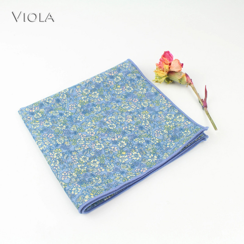 Graži 27 cm gėlėmis marginta nosinė 100 % medvilnės moteriška ir vyriška kišeninė kvadratinė suknelė smokingo kostiumas Hankie peteliškės priedas, dovana