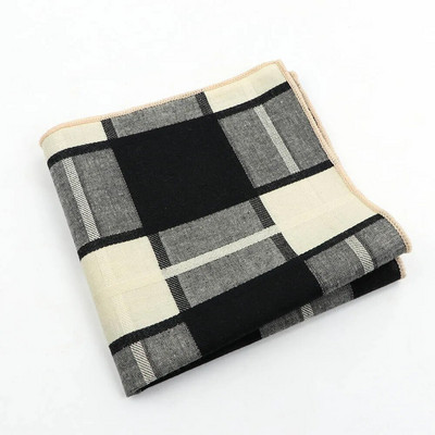 Krāsains rūtains kabatlakats 100% kokvilna Hankie 23cm sieviešu un vīriešu gadījuma ballītes kabatas kvadrātveida dāvana smokinga tauriņa kaklasaites aksesuārs