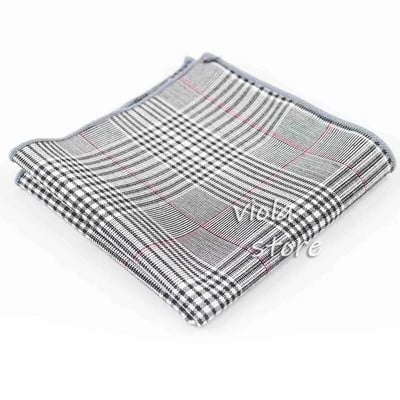 Krāsains rūtains kabatlakats 100% kokvilna Hankie 23cm sieviešu un vīriešu gadījuma ballītes kabatas kvadrātveida dāvana smokinga tauriņa kaklasaites aksesuārs