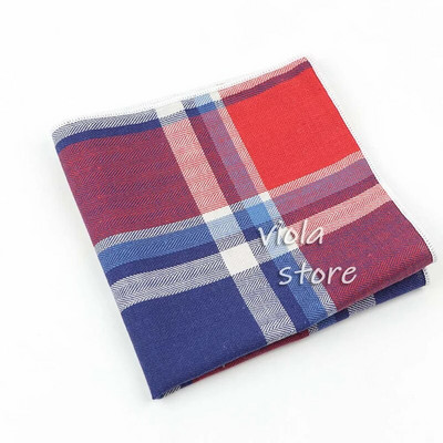 Krāsains rūtains kabatlakats 100% kokvilna Hankie 23cm sieviešu un vīriešu gadījuma ballītes kabatas kvadrātveida dāvana smokinga tauriņa kaklasaites aksesuārs