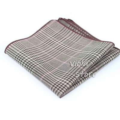 Krāsains rūtains kabatlakats 100% kokvilna Hankie 23cm sieviešu un vīriešu gadījuma ballītes kabatas kvadrātveida dāvana smokinga tauriņa kaklasaites aksesuārs