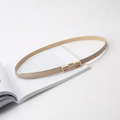 Női nadrág ruha dekoráció derékpánt divatos bőr vékony öv arany fém csattal állítható derékpánt 1 db