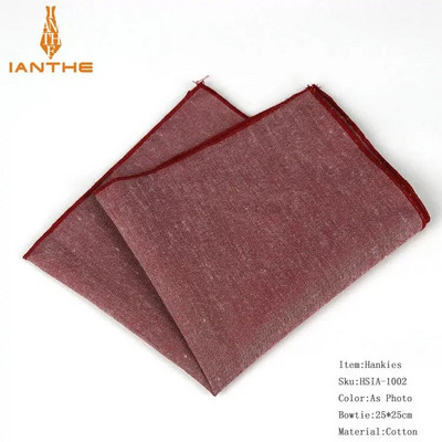 Potpuno novi muški šalovi s rupčićima Vintage kao lanene marame Muška odijela Maramice s džepnim kvadratom jednobojne 23*23 cm