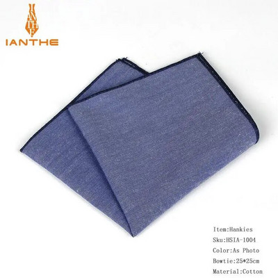 Potpuno novi muški šalovi s rupčićima Vintage kao lanene marame Muška odijela Maramice s džepnim kvadratom jednobojne 23*23 cm