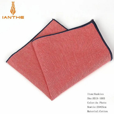 Potpuno novi muški šalovi s rupčićima Vintage kao lanene marame Muška odijela Maramice s džepnim kvadratom jednobojne 23*23 cm