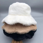 Soe volangidega müts naistele lambavill kunstkarusnahast kalameeste mütsid tüdrukutele õues talvine ühevärviline soe müts ämbrid päikesekaitsed