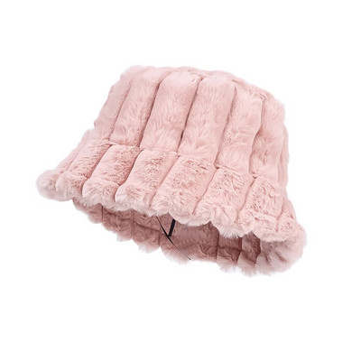 Soe volangidega müts naistele lambavill kunstkarusnahast kalameeste mütsid tüdrukutele õues talvine ühevärviline soe müts ämbrid päikesekaitsed