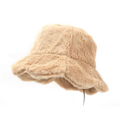 Soe volangidega müts naistele lambavill kunstkarusnahast kalameeste mütsid tüdrukutele õues talvine ühevärviline soe müts ämbrid päikesekaitsed