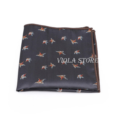 Elegáns aranyos forró khaki virágos madár piros pöttyös kockás csíkos 23 cm-es zsebkendő poliészter zseb négyzet alakú férfi cravat öltöny ajándék kiegészítő