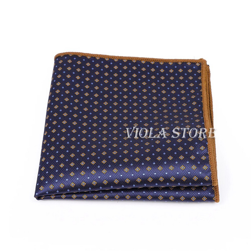 Elegáns aranyos forró khaki virágos madár piros pöttyös kockás csíkos 23 cm-es zsebkendő poliészter zseb négyzet alakú férfi cravat öltöny ajándék kiegészítő