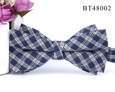 Pamučna leptir-mašna za mladoženje Modna prugasta leptir-mašna Za muškarce Žene Bež smeđa leptir-mašna čvor Karirane leptir-mašne za odrasle Kravata Kumove leptir-mašne