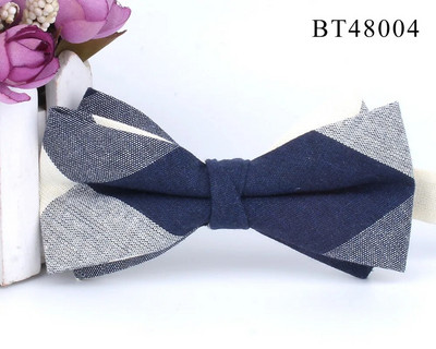 Pamučna leptir-mašna za mladoženje Modna prugasta leptir-mašna Za muškarce Žene Bež smeđa leptir-mašna čvor Karirane leptir-mašne za odrasle Kravata Kumove leptir-mašne