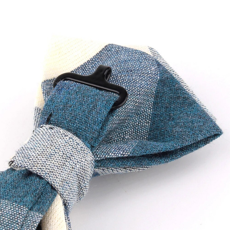 Pamučna leptir-mašna za mladoženje Modna prugasta leptir-mašna Za muškarce Žene Bež smeđa leptir-mašna čvor Karirane leptir-mašne za odrasle Kravata Kumove leptir-mašne