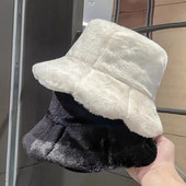 2023. gada ziemas plīša cepure, volāni, salda mākslīgā kažokāda