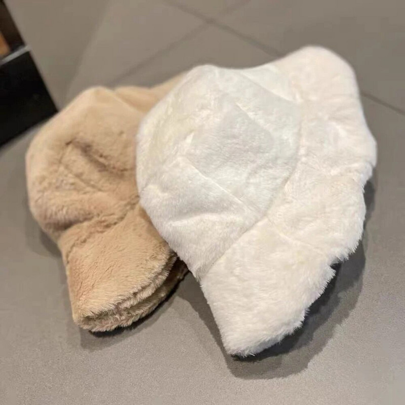 2023. gada ziemas plīša cepure, volāni, salda mākslīgā kažokāda