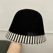 Ženski pleteni šešir Ljetne prugaste kape za sunčanje u boji, Ženski sklopivi Bob šešir Ribarski šešir Putovanje na otvorenom Gorros Panama