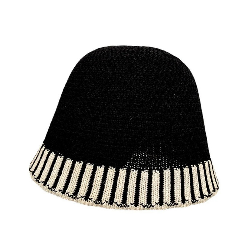 Ženski pleteni šešir Ljetne prugaste kape za sunčanje u boji, Ženski sklopivi Bob šešir Ribarski šešir Putovanje na otvorenom Gorros Panama