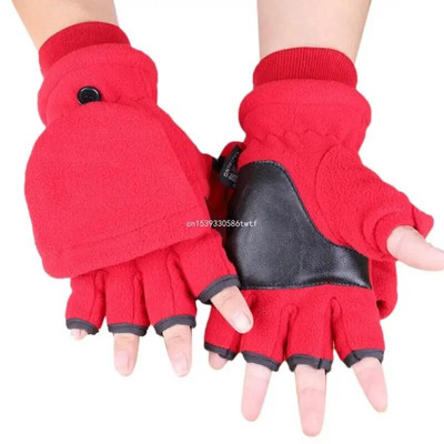 Zimske tople rukavice Tople rukavice bez prstiju Tople rukavice za ruke Rukavice za pola prstiju Rastezljive radne rukavice od flisa Dropship