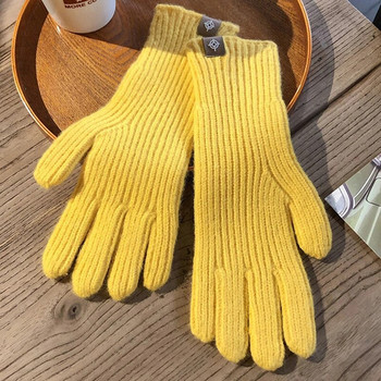Πλεκτά γάντια με οθόνη αφής μόδας Γυναικεία χειμερινά γάντια ζεστά γάντια ιππασίας Μασίφ χνουδωτά γάντια εργασίας Y2k Harajuku Kawaii γάντια