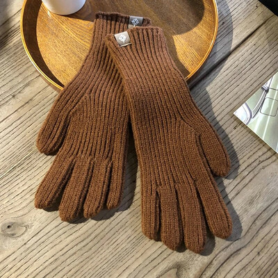 Mănuși tricotate cu ecran tactil la modă Mănuși de iarnă pentru femei Mănuși de călărie calde Mănuși de lucru pufoase și solide, mănuși Kawaii Harajuku Y2k