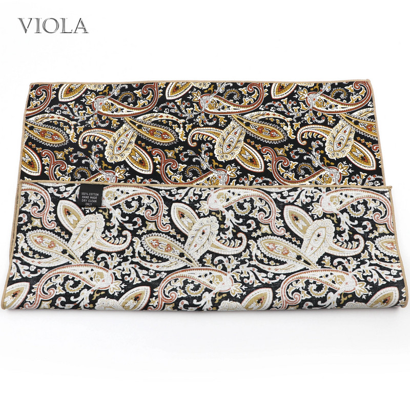 Velika maramica veličine 34 cm s printom paisley 100% pamuk Ženska i muška haljina s džepnim kvadratom Smoking odijelo Hankie Leptir mašna Dodatak Poklon