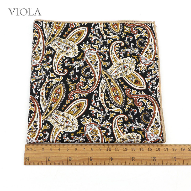 Velika maramica veličine 34 cm s printom paisley 100% pamuk Ženska i muška haljina s džepnim kvadratom Smoking odijelo Hankie Leptir mašna Dodatak Poklon