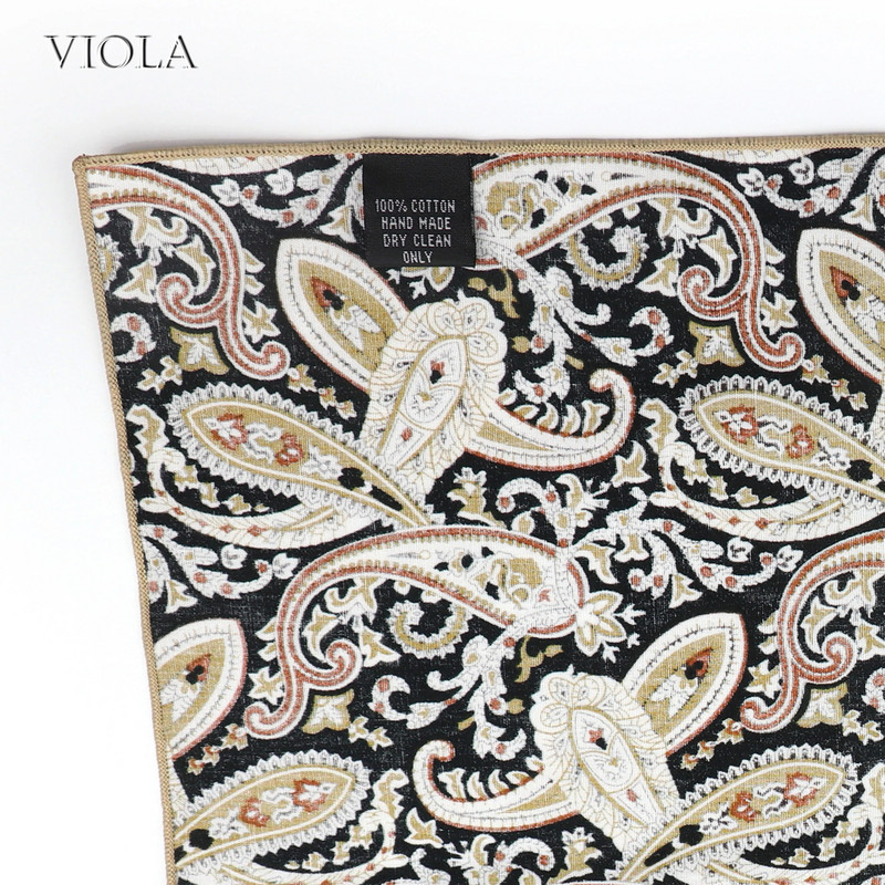 Velika maramica veličine 34 cm s printom paisley 100% pamuk Ženska i muška haljina s džepnim kvadratom Smoking odijelo Hankie Leptir mašna Dodatak Poklon
