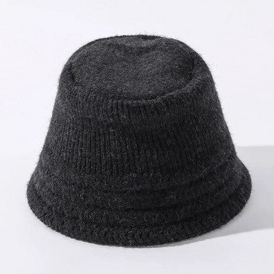 Jesen i zima nova pletena ribarska kapa čiste boje za slobodno vrijeme, svestrana debela topla kapa za zaštitu ušiju
