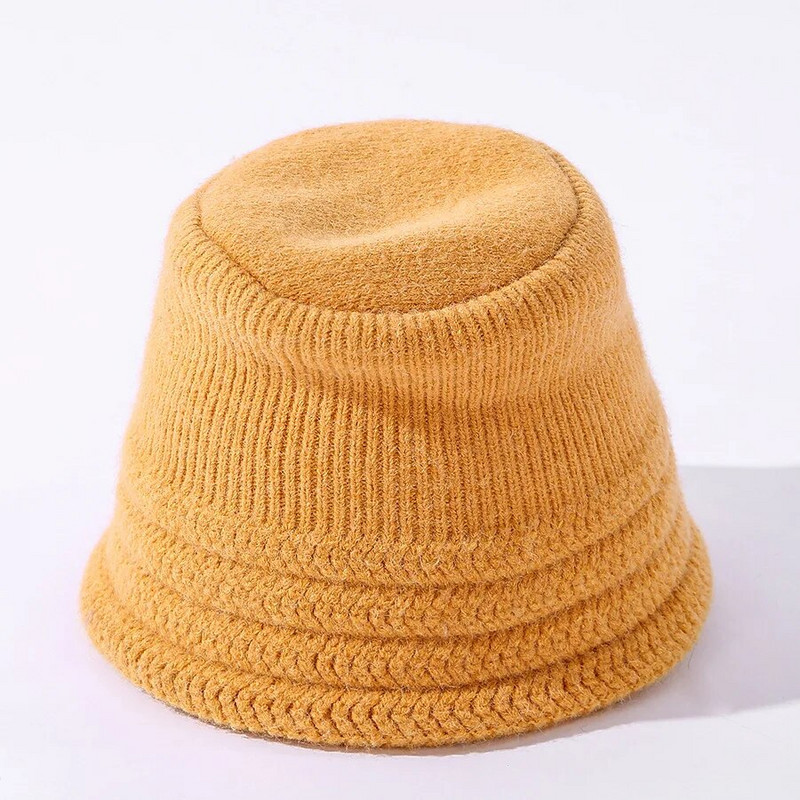 Jesen i zima nova pletena ribarska kapa čiste boje za slobodno vrijeme, svestrana debela topla kapa za zaštitu ušiju
