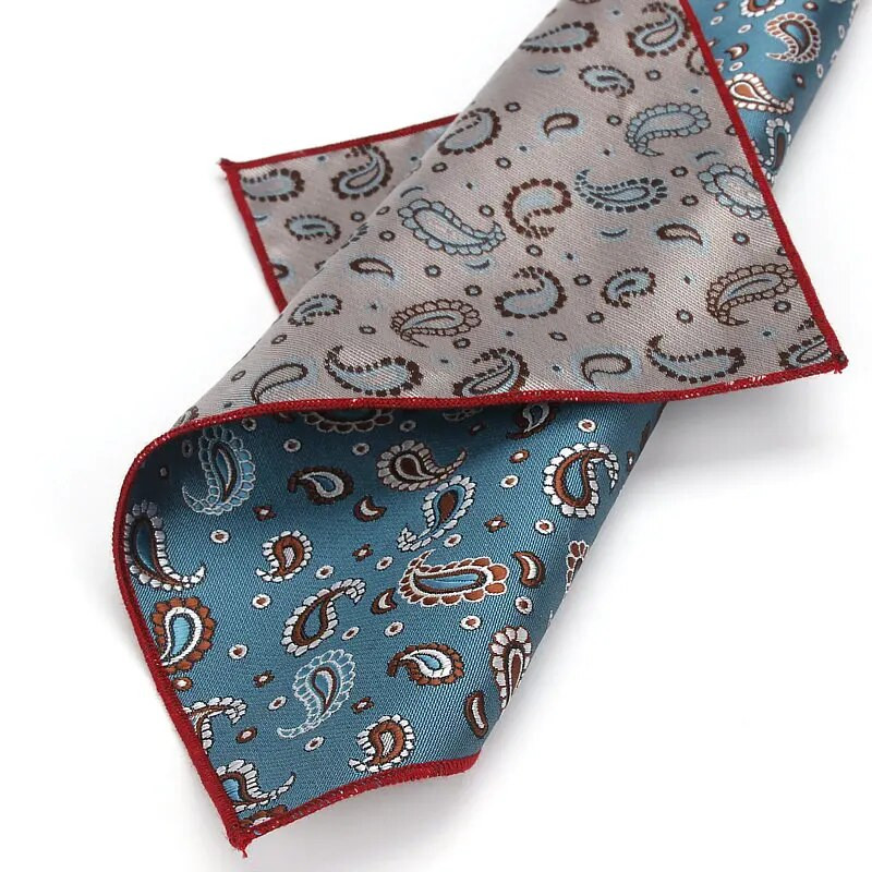 Luksuzni vintage muški Paisley poliester svileni džentlmenski džepni rupčić za mladoženju Paisley vjenčani klasični poklon za zabavu
