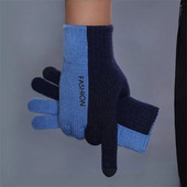 1 par Jesen Zima Muške pletene rukavice Zaslon osjetljiv na dodir Visokokvalitetne vunene rukavice Muške rukavice Tople jahaće rukavice od flisa