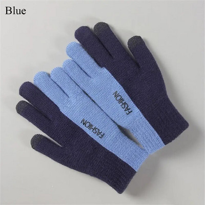 1 par Jesen Zima Muške pletene rukavice Zaslon osjetljiv na dodir Visokokvalitetne vunene rukavice Muške rukavice Tople jahaće rukavice od flisa