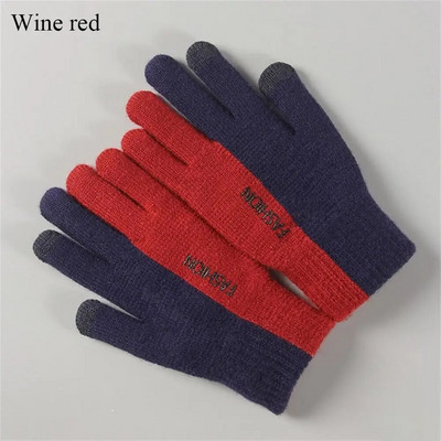 1 par Jesen Zima Muške pletene rukavice Zaslon osjetljiv na dodir Visokokvalitetne vunene rukavice Muške rukavice Tople jahaće rukavice od flisa
