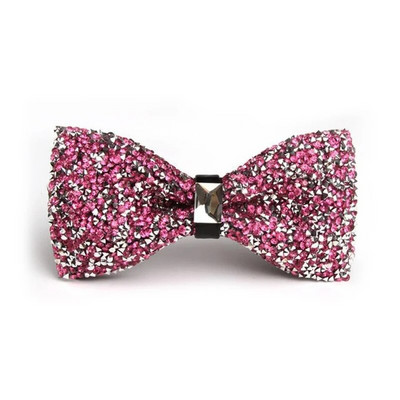 Strasszból készült csokornyakkendő férfiaknak csillogó kristálygalléros csokornyakkendő luxus esküvői bankett parti Bling pillangós csokornyakkendő vőlegény csokornyakkendő