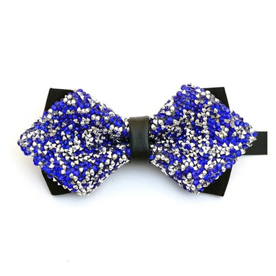 Strasszból készült csokornyakkendő férfiaknak csillogó kristálygalléros csokornyakkendő luxus esküvői bankett parti Bling pillangós csokornyakkendő vőlegény csokornyakkendő