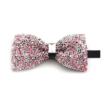 Strasszból készült csokornyakkendő férfiaknak csillogó kristálygalléros csokornyakkendő luxus esküvői bankett parti Bling pillangós csokornyakkendő vőlegény csokornyakkendő