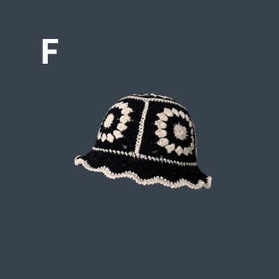 2023 Virágos horgolt vödörsapka női tavasz nyár kézzel készített kötött sapkák INS Koreai aranyos sapka Panama sapka