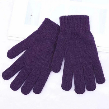 Зимни дамски кашмирени плетени ръкавици, есенни топли ръце, удебелена подплата, ръкавици с пръсти, ски, къси ръкавици за китки