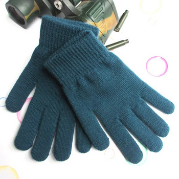 Χειμερινά γυναικεία πλεκτά γάντια από κασμίρ Φθινοπωρινό Χέρι Πιο Πυκνή Επένδυση Γάντια με πλήρη δάχτυλα Κοντά γάντια καρπού για σκι