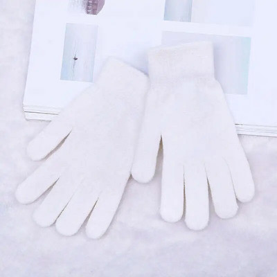 Ziemas sieviešu kašmira trikotāžas cimdi rudens roku siltāks biezs odere ar pilniem pirkstiem dūraiņi slēpošana īsi plaukstas cimdi