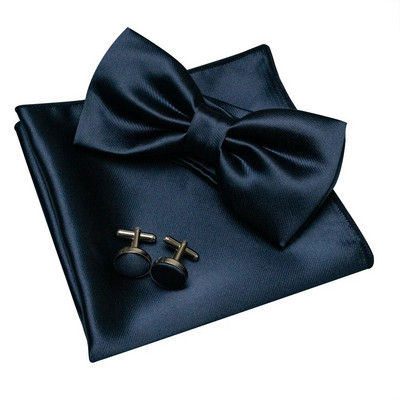 EASTEPIC vīriešu tauriņu komplekti, tostarp izsmalcinātas aproču pogas un mīksti kabatlakatiņi, spīdīgi satīna aksesuāri vīriešiem kāzās