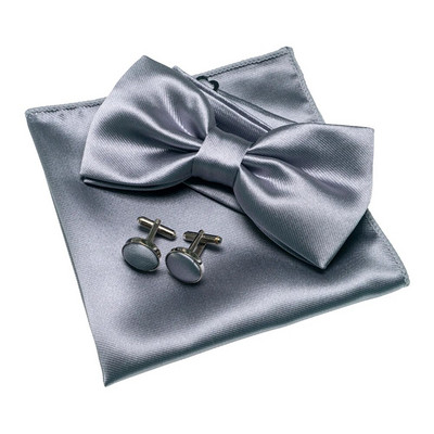 EASTEPIC vīriešu tauriņu komplekti, tostarp izsmalcinātas aproču pogas un mīksti kabatlakatiņi, spīdīgi satīna aksesuāri vīriešiem kāzās